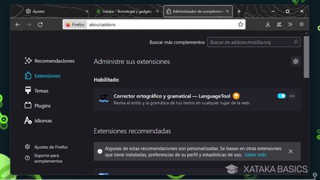 Configuracion Extensiones