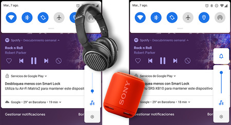 Android Pie recuerda el volumen de cada dispositivo Bluetooth conectado
