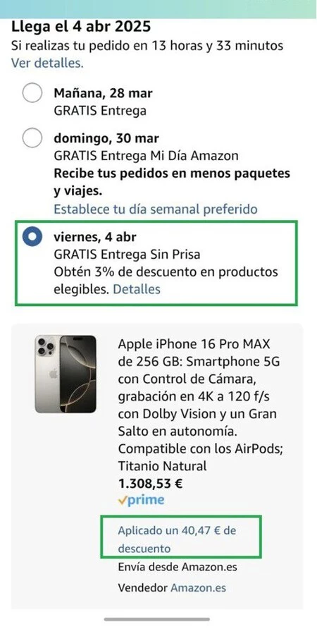 Envio Sin Prisa Amazon