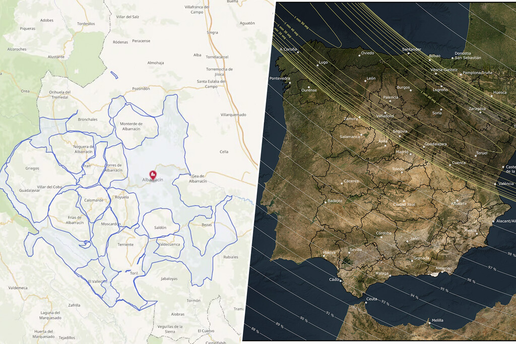 Albarracín es uno de los mejores lugares de España para ver el eclipse. Y también el mayor infierno cartográfico del país