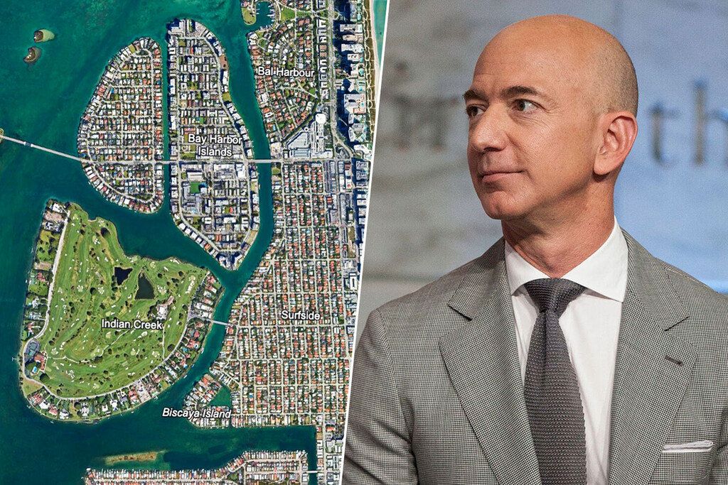 Jeff Bezos y sus vecinos millonarios viven en una lujosa isla artificial a la que le falta algo básico: no tiene alcantarillado