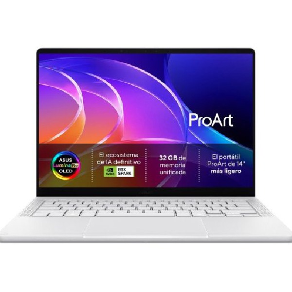 Portátil Asus ProArt P14 H7407BA-SM003W 14" NVIDIA RTX Spark N1X 32GB 1TB SSD Blackwell RTX Windows 11 Home