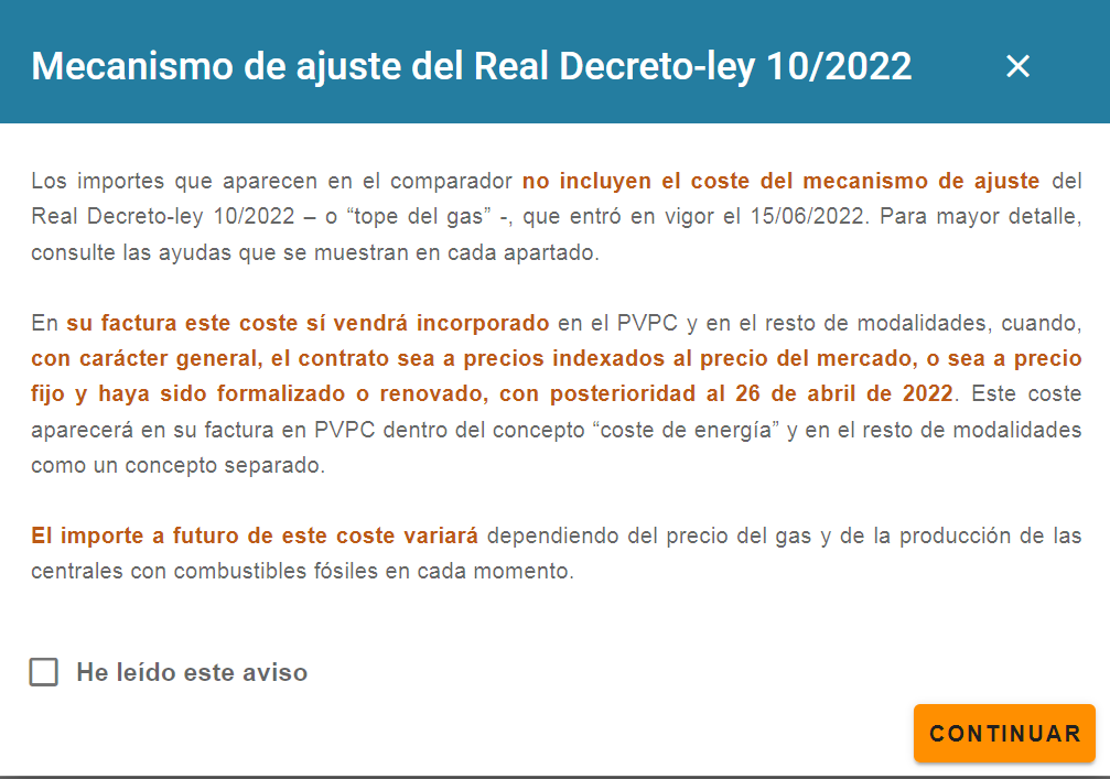 El Comparador de Ofertas de luz y gas la CNMC vuelve a funcionar: así ...