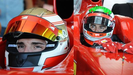 Sergio Pérez y Jules Bianchi completaron ayer una jornada de test con un Ferrari F60