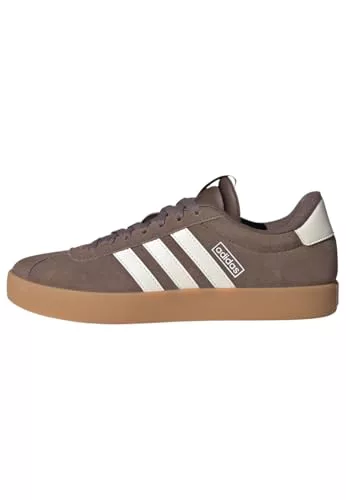 adidas Mujer VL Court 3.0 Shoes, Earth Strata/Chalk White/Gum 3, 38 2/3 EU