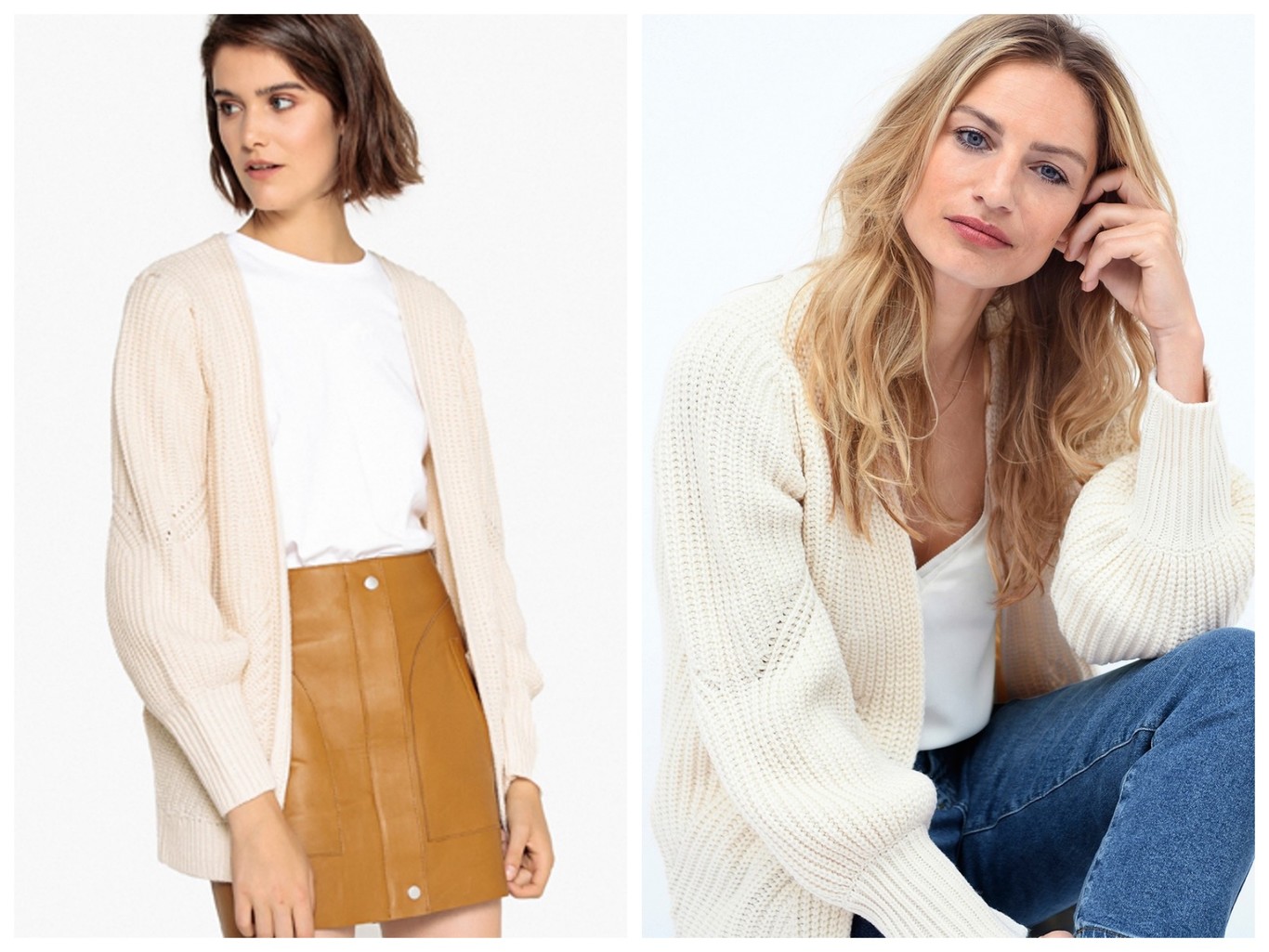 23 cárdigans de punto que podrás llevar a todas horas y te ayudarán a
