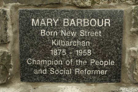 Plaque On Mary Barbour Cairn Kilbarchan