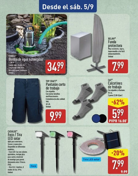 Foco Solar Casalux Folleto Aldi