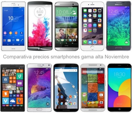 ¿Buscas teléfono de gama alta? Comparamos sus precios con los operadores o libres en noviembre