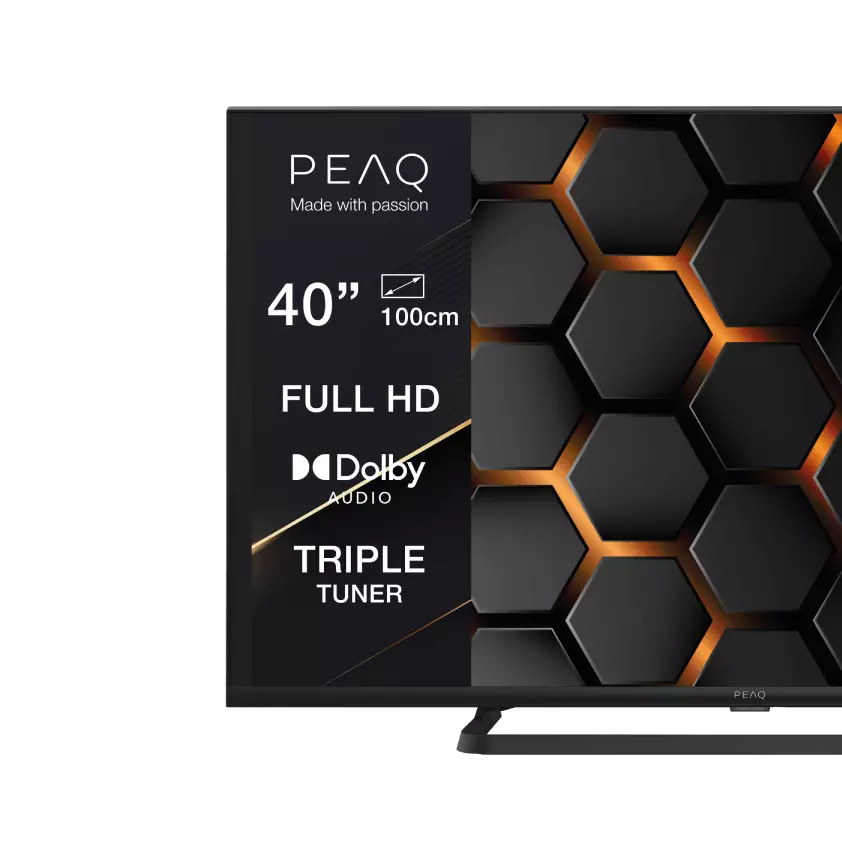 TV DLED 40" - PEAQ PTV 40F-5024C, Full-HD, Triple Tuner, Dolby Audio, Negro