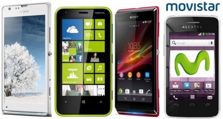 Precios Nokia Lumia 620, Sony Xperia SP, Xperia L y Alcatel T'Pop con Movistar