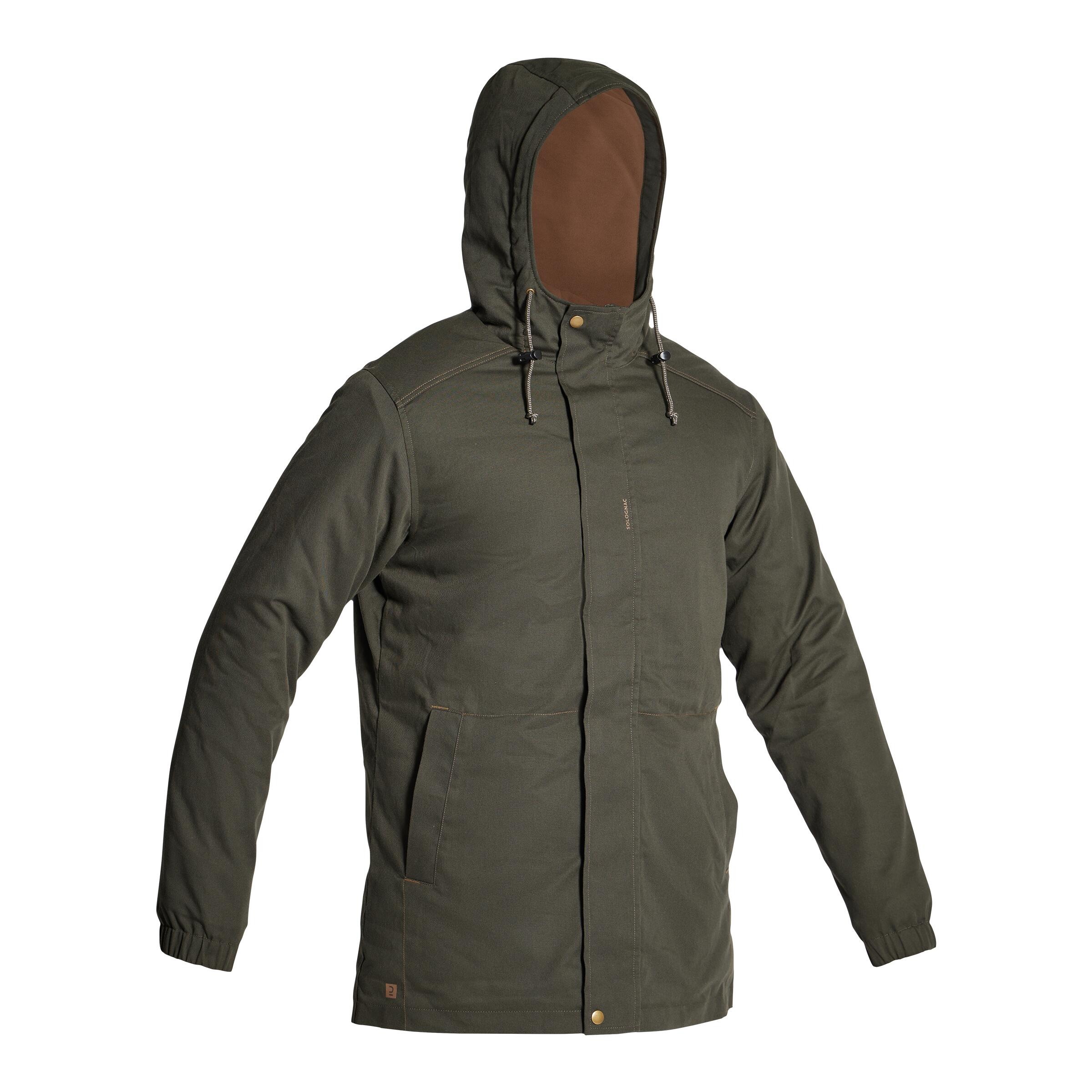 Chaqueta Solognac 100 Hombre Calida Polar Perlante Verde
