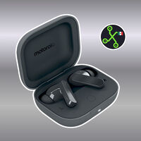 Audífonos Motorola con cancelación de ruido y resistencia al agua. Con 10 minutos de carga ofrecen varias horas de uso 