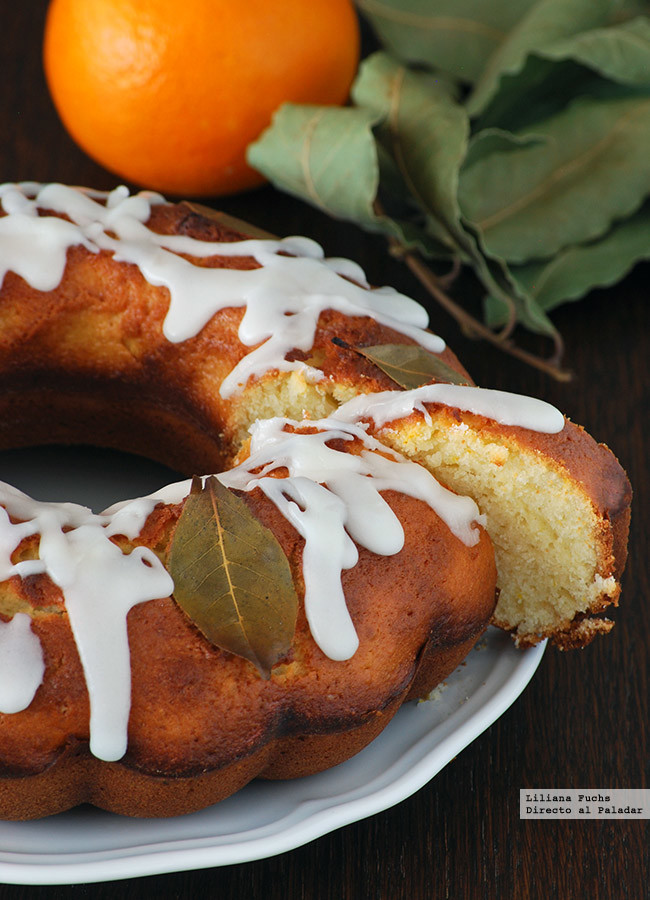 bizcocho de naranja y laurel