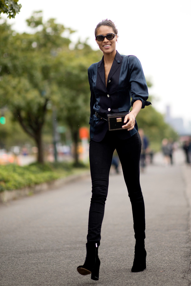 street style nyfw negro