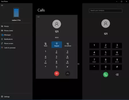 Windows 10 の「Your Phone」アプリからの通話のサポート