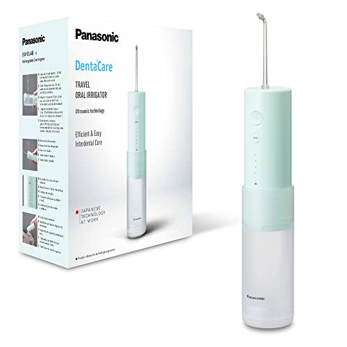 Panasonic EW-DJ4B, Ducha Bucal de Viaje, Recargable con Tecnología de Ultrasonidos, Depósito de Agua de 150 ml, Carga Rápida en 1 Hora