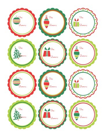 Más tarjetas de Navidad para etiquetar los regalos