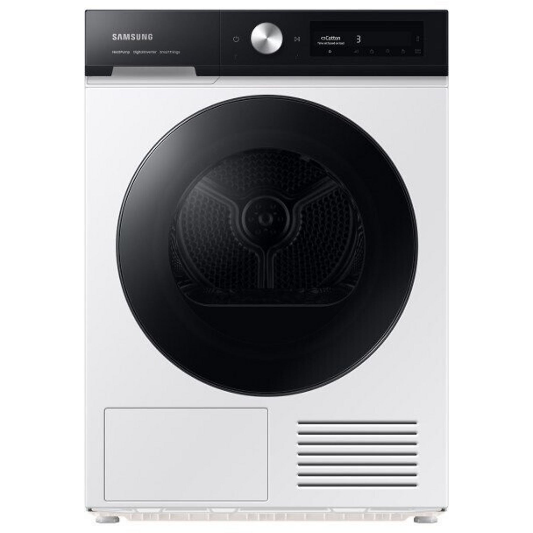 Secadora bomba de calor - Samsung DV90BB7445GES3, 9 Kg, 18 programas, QuickDrive™, Inteligencia Artificial y SmartThings, Clase C, Blanco