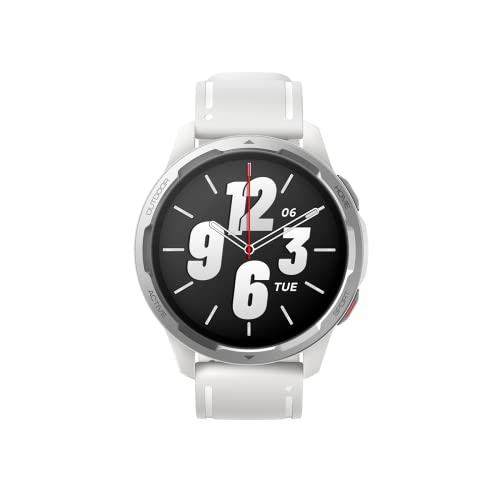 Xiaomi Watch S1 Active - Smartwatch con pantalla AMOLED de 1.43", frecuencia de 60 Hz, 117 modos deportivos, monitoreo frecuencia cardíaca, sueño, estrés, SpO2, 5ATM, Color Moon White, 46 mm