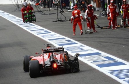 El lío con el reventón del neumático de Vettel