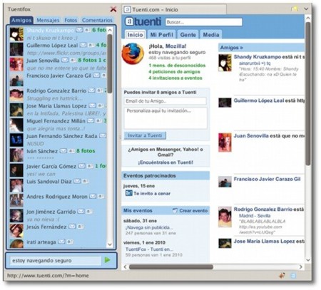 Tuentifox, extensión de Tuenti para Firefox