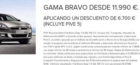 Oferta de Fiat Bravo con Plan PIVE