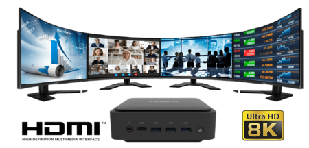 El nuevo mini PC de Gigabyte apunta maneras como centro multimedia para la tele: con lo último en CPUs de Intel y gráficos HDMI 2.1