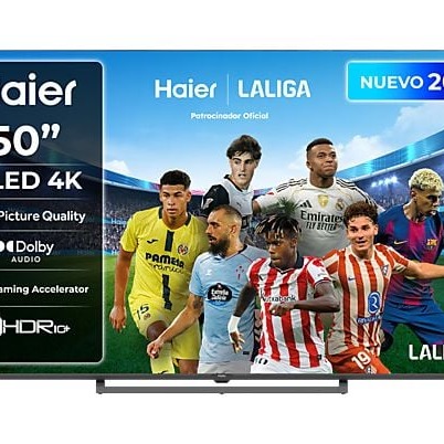 TV QLED 50" - Haier S80G Series H50S80GUX, QLED 4K HDR10, Google TV, AI Picture Quality, Gaming 120Hz, Negro