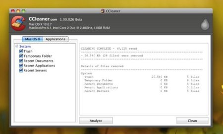 CCleaner ahora también en Mac OS X