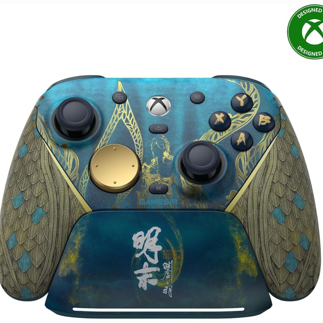 GameSir G7 Pro Wireless Controle para Xbox, Controle Sem Fio para Xbox/PC/Android, 2.4G + Bluetooth 5.3, Joystick TMR Hall Effect, 1000Hz, 4 Botões Extras, Trigger Stop, Base de Carregamento, Anti-Drift (WUCHANG: Fallen Feathers)