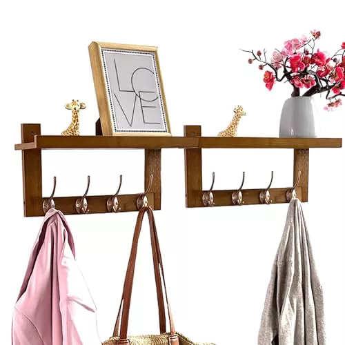 Aniston Perchero con estante montado en la pared, juego de 2