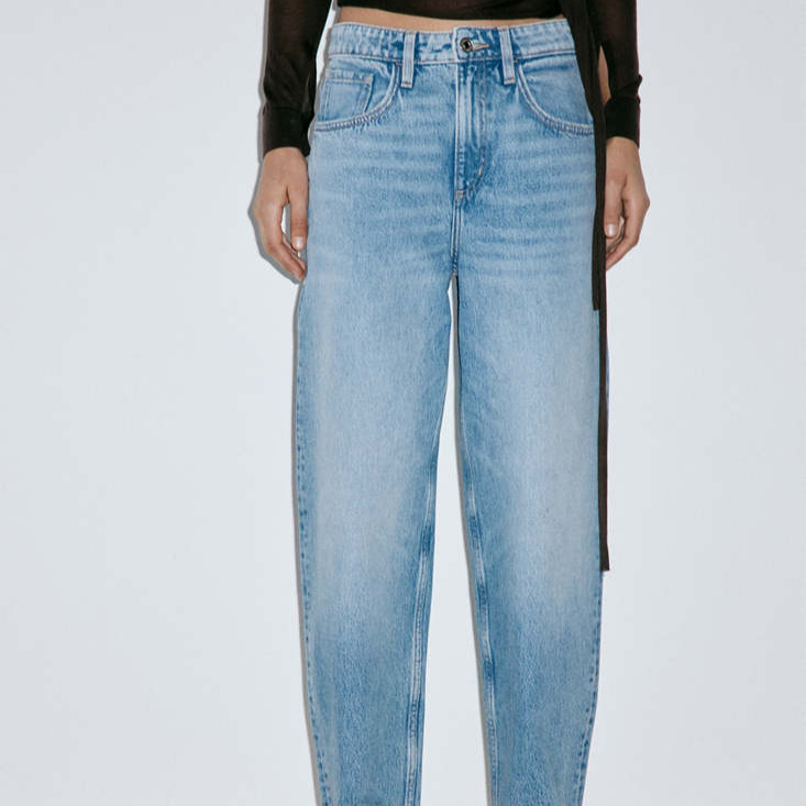 Jeans balloon tiro alto