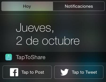 TapToShare, actualiza tu estado en Facebook y Twitter desde el centro de notificaciones