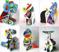 Unas manualidades muy artísticas: figuras de Miró en 3D 