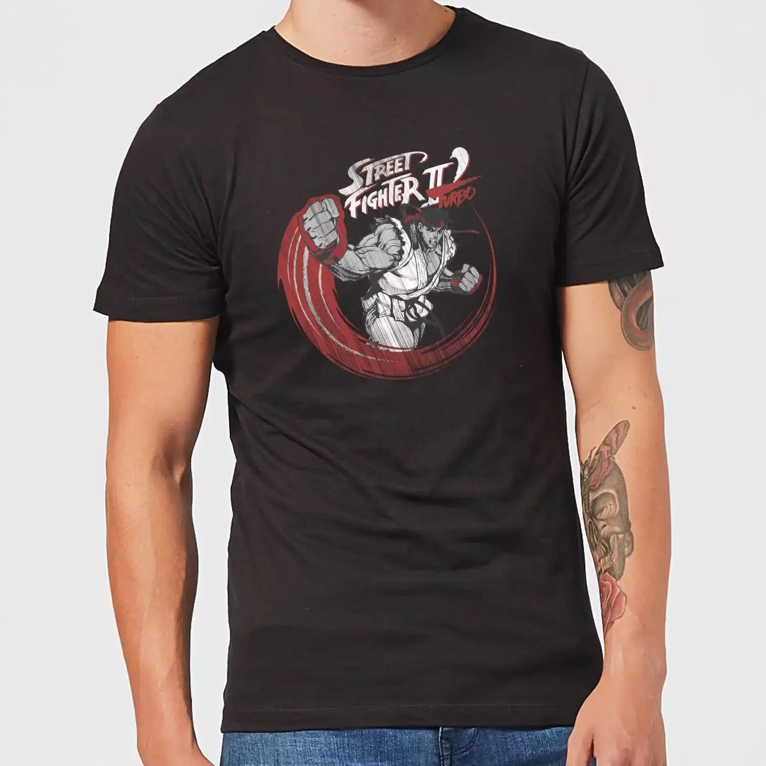 Camiseta Street Fighter RYU - Hombre - Negro