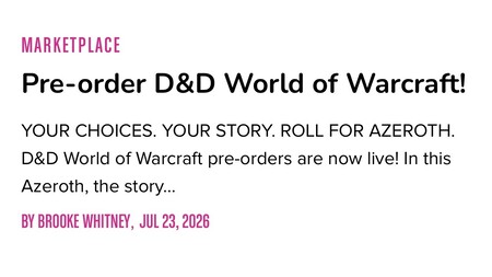 Dungeons And Dragons World Of Warcraft