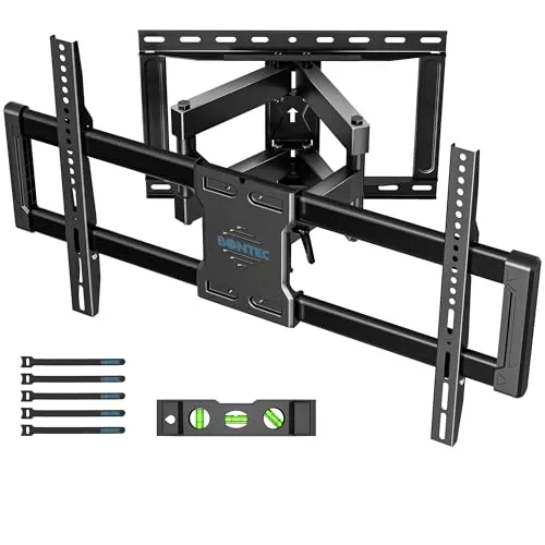 BONTEC Soporte TV Pared para Pantallas de 37-85 Pulgadas, Soporte de TV Movimiento Completo con Inclinación, Giro y Extensión, Soporte Pared TV para TVs hasta 60kg, MAX VESA 600x400mm