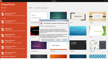 Un nuevo malware en Office te infecta con solo pasar el mouse por encima de un enlace en PowerPoint