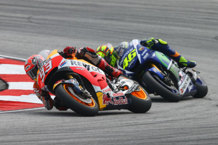 Marc Marquez Valentino Rossi Motogp Malasia 2015