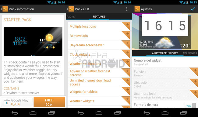 Beautiful Widgets tiene una nueva versión gratuita en Google Play
