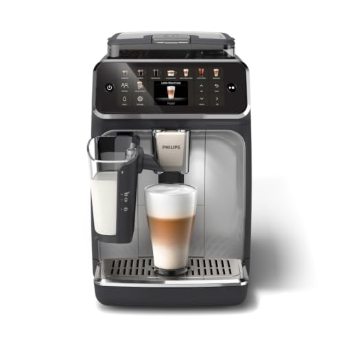 PHILIPS 5500 Cafetera Superautomática LatteGo, 20 bebidas, Negro