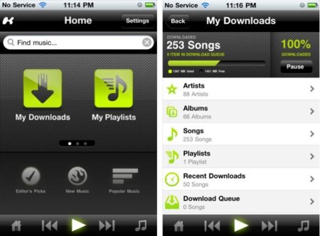 Kazaa llega al iPhone para intentar competir con Spotify