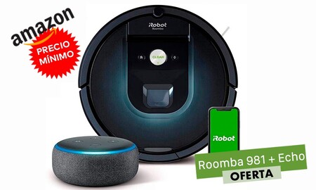 Precio mínimo en Amazon para el Roomba 981 en pack con un Amazon Echo: ahora lo tienes por 479 euros