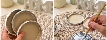 No lo sabía, pero si reutilizas las tapaderas de los botes de cristal, puedes hacer tú mismo este objeto de decoración para tus mesas 