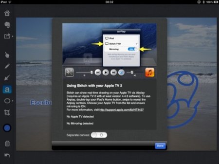 Compartiendo la pantalla mediante Airplay