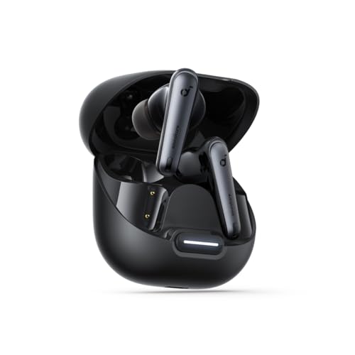 Soundcore by Anker Liberty 4 NC Auriculares Inalambricos Bluetooth, 98,5% Reducción del Ruido, Cancelación Ruido Adaptable a oídos y Entorno, Hi-Res Audio, 50 Horas, Carga inalámbrica, Bluetooth 5.3