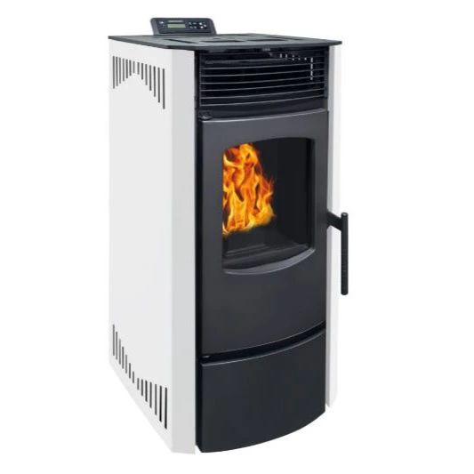 Estufa de pellets automática Mateo 9 kW – Blanca
