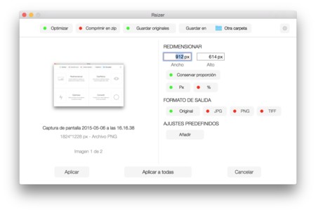 Rsizer: redimensiona, cambia de formato y optimiza tus imágenes de forma sencilla y rápida
