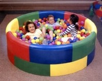 Pisicina de pelotas en casa